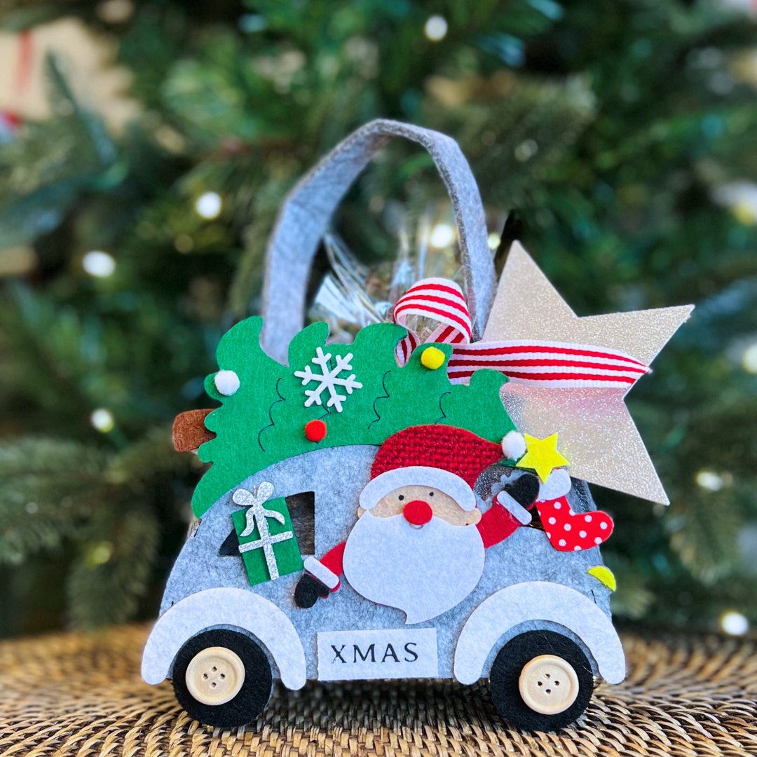 Felt Santa Car with Lollies
