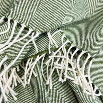 Lambswool Throw - Fern