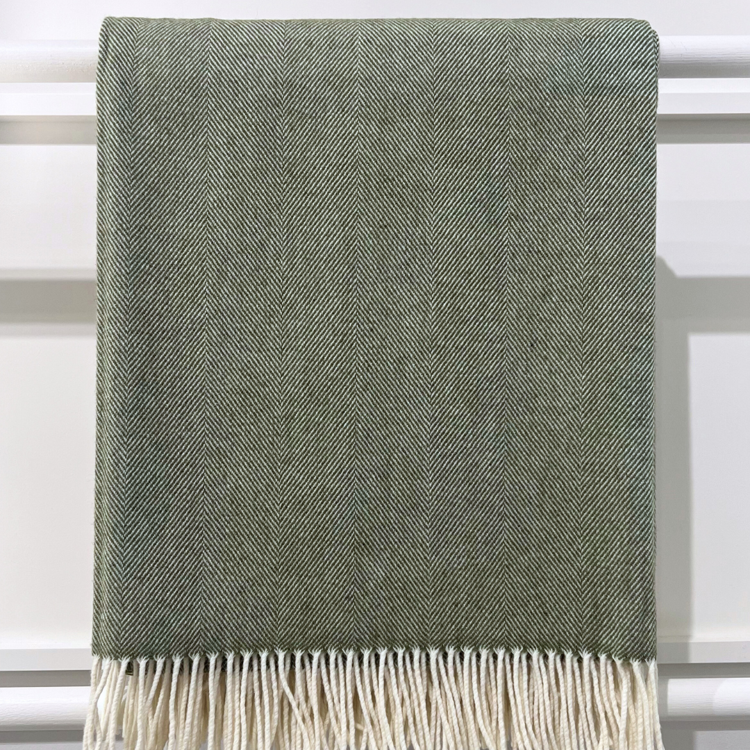 Lambswool Throw - Fern