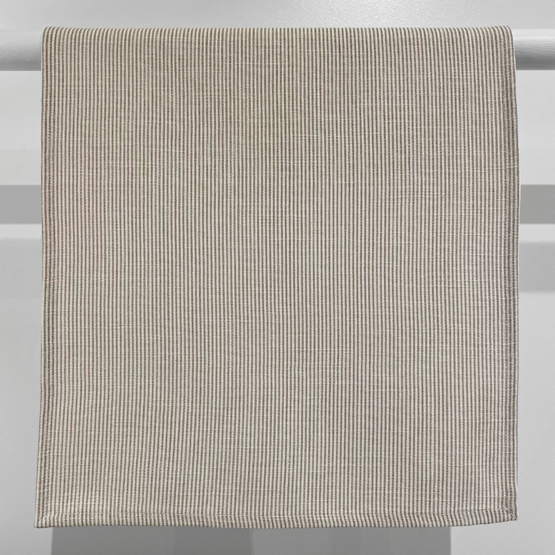 Cotton Fine Stripe Placemat - Beige