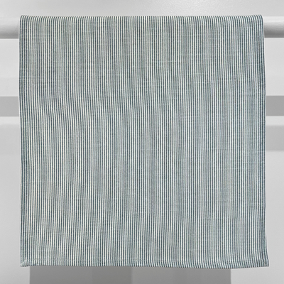 Cotton Fine Stripe Placemat - Light Blue