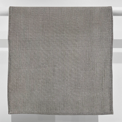 Cotton Fine Stripe Placemat - Charcoal