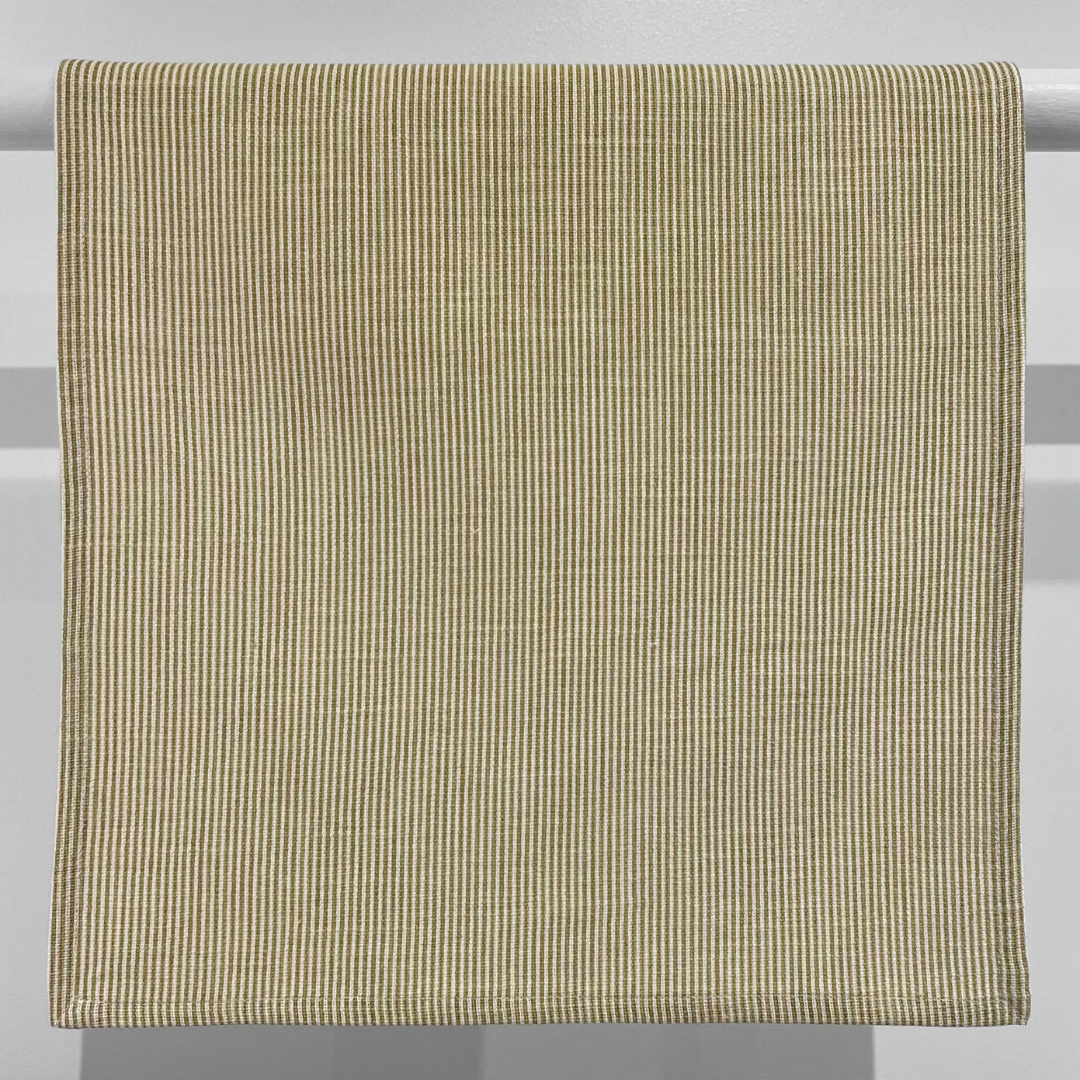 Cotton Fine Stripe Placemat - Chartreuse