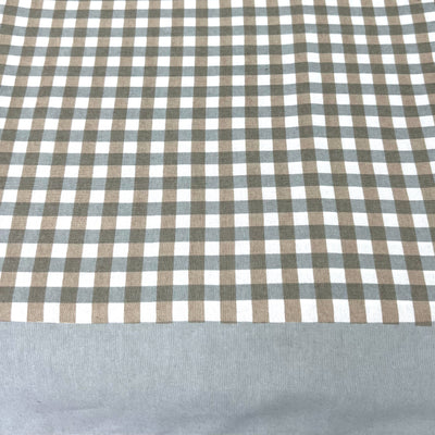 Beige & Grey Check Table Cloth