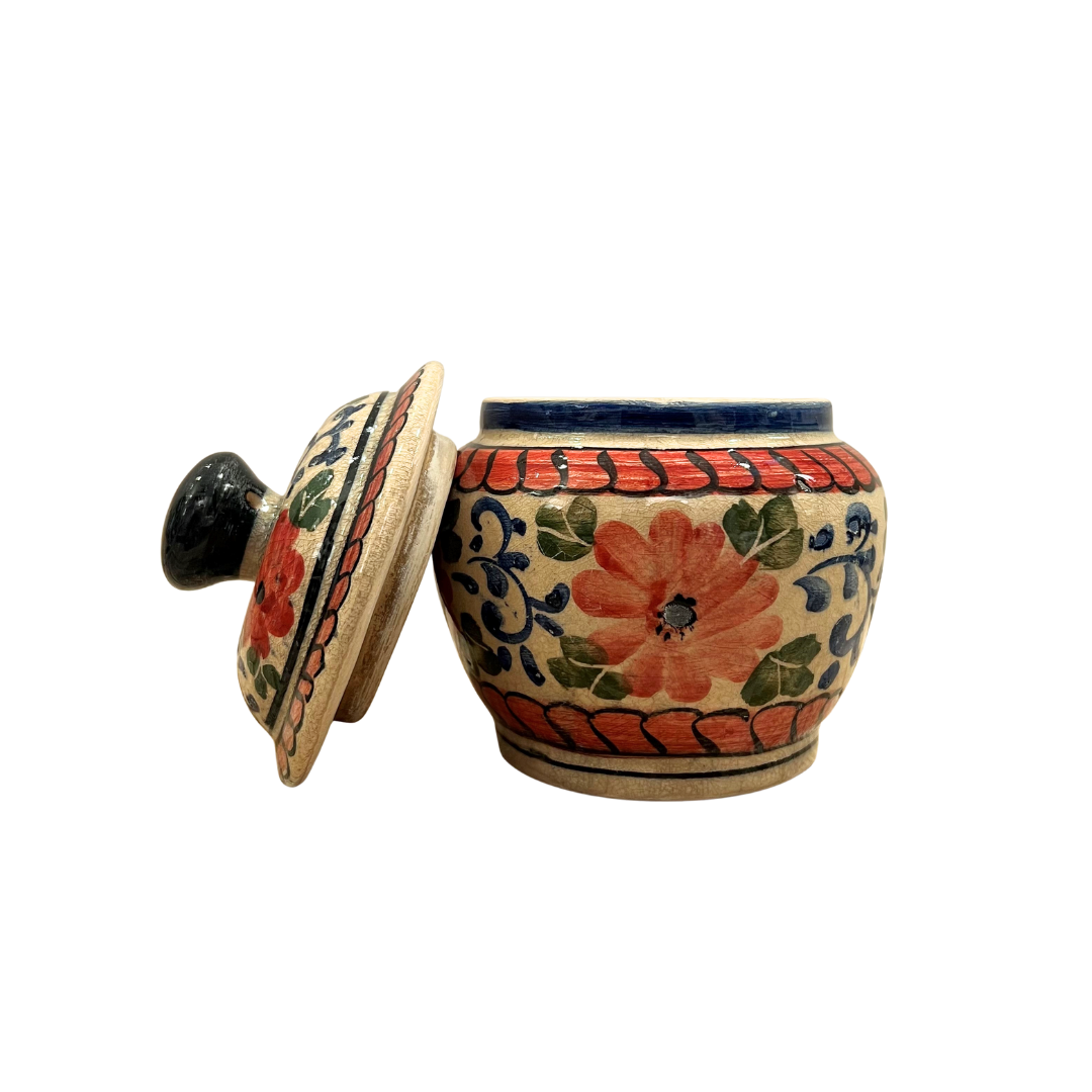 Small Ceramic Jar - #2 Multi Flower