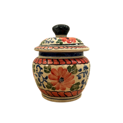 Small Ceramic Jar - #2 Multi Flower