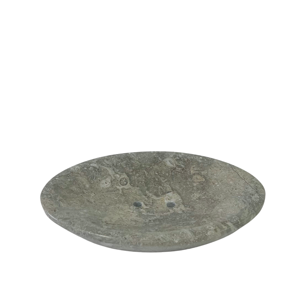 Stone Oval Soap Dish - Grey (Instore only)