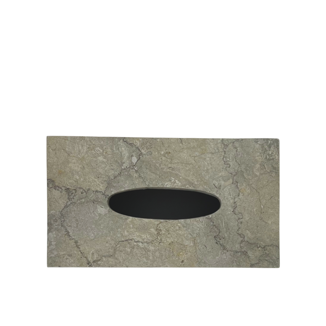 Stone Rectangle Tissue Box - Grey (Instore only)