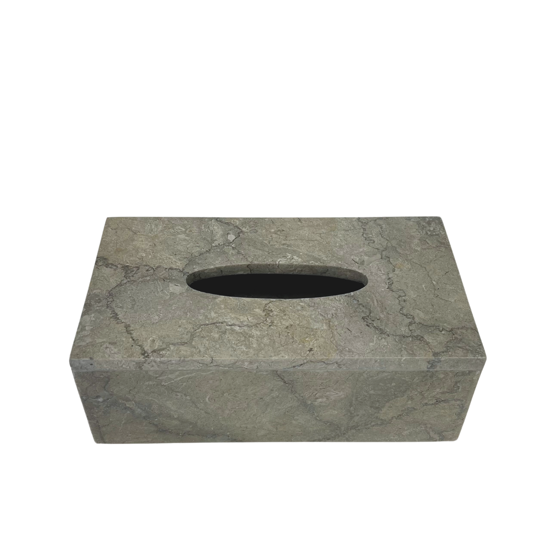 Stone Rectangle Tissue Box - Grey (Instore only)