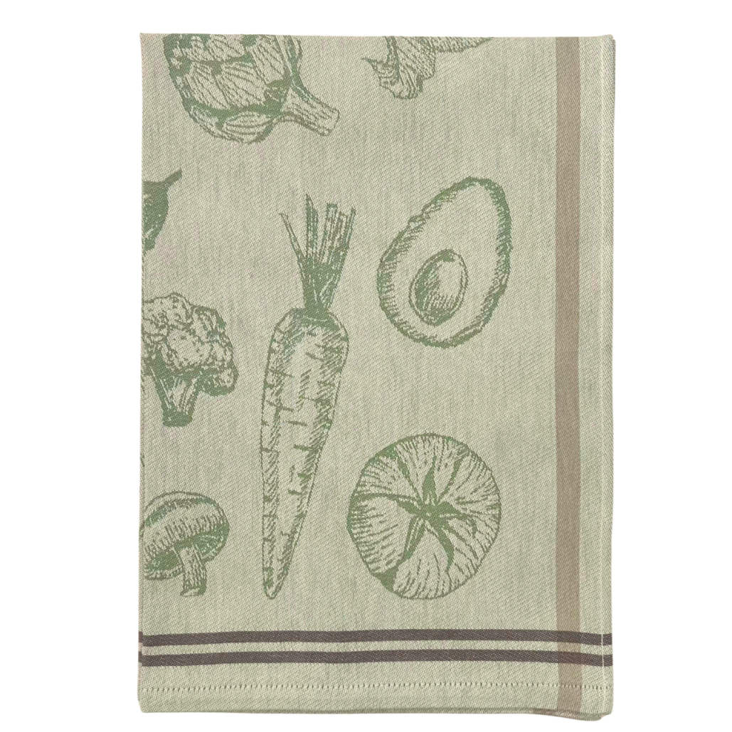 Tea Towel - Green Vegetable Jacquard