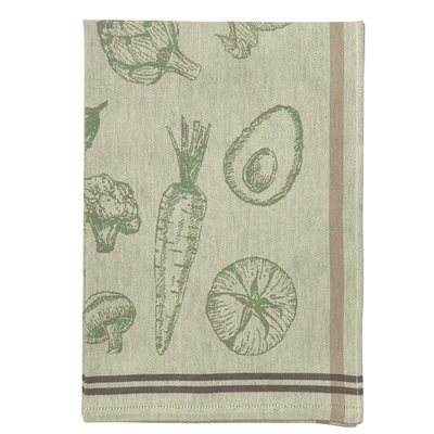 Tea Towel - Green Vegetable Jacquard