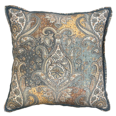 Paisley Cushion - Grey Multi
