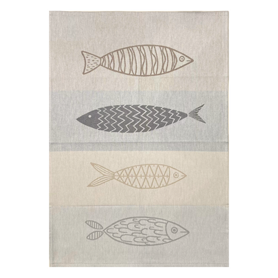 Tea Towel - Beige Sardine Jacquard