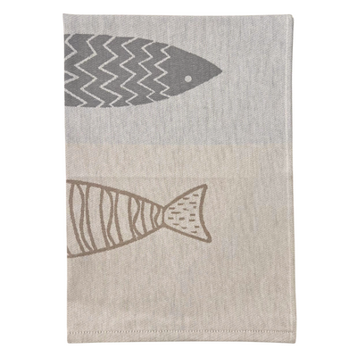 Tea Towel - Beige Sardine Jacquard