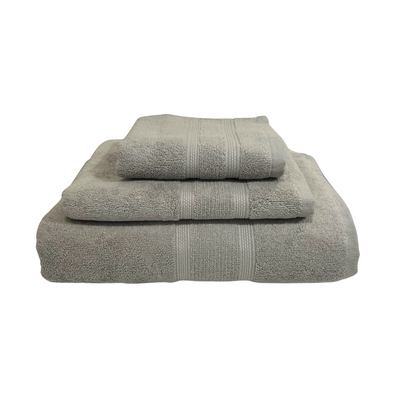 Guest Towel - Grey Self Stripe