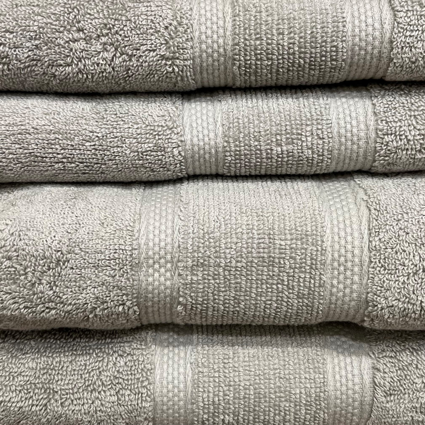 Guest Towel - Grey Self Stripe