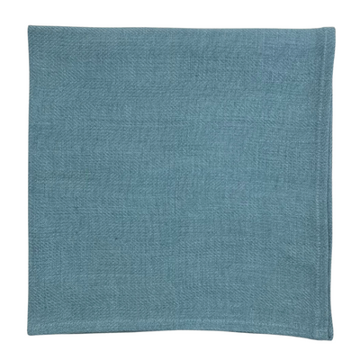 Herringbone Linen Napkins - Blue