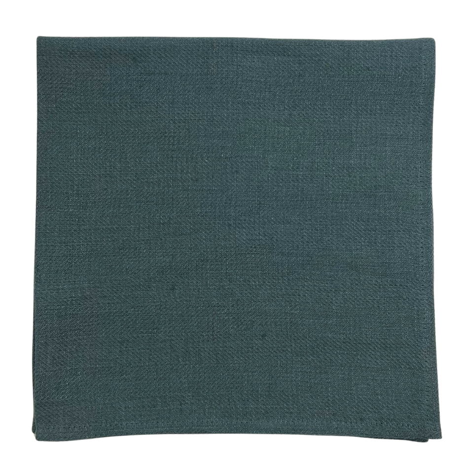Herringbone Linen Napkin - Balsam Green