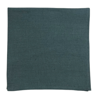 Herringbone Linen Napkin - Balsam Green