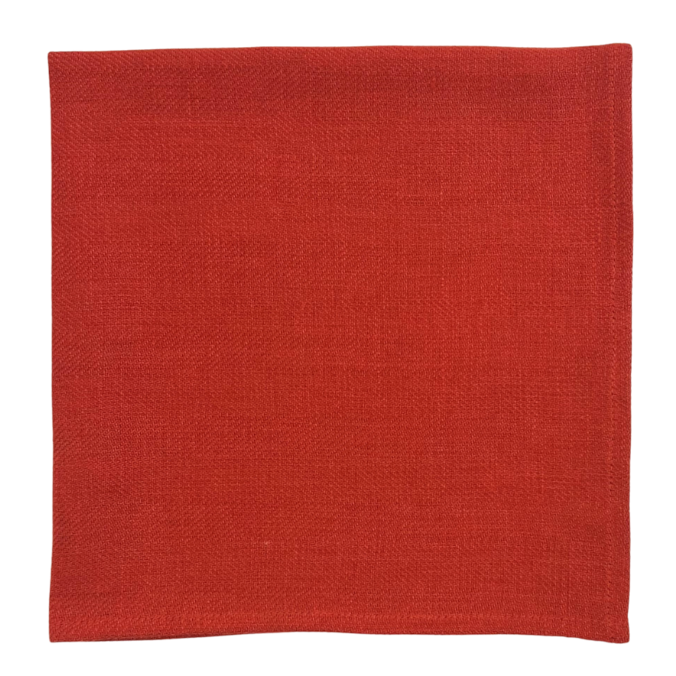 Herringbone Linen Napkin - Rust