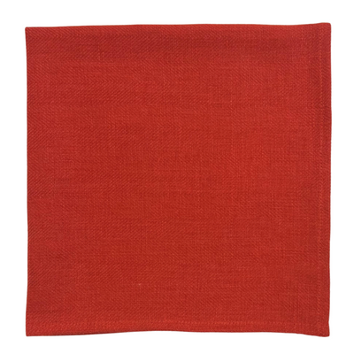 Herringbone Linen Napkin - Rust
