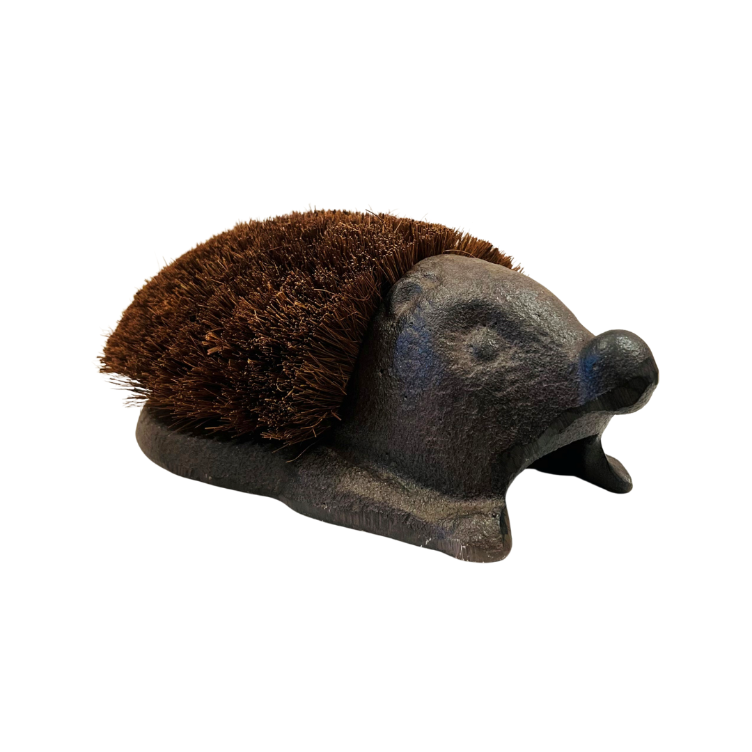Cast Iron Hedgehog Shoe Brush