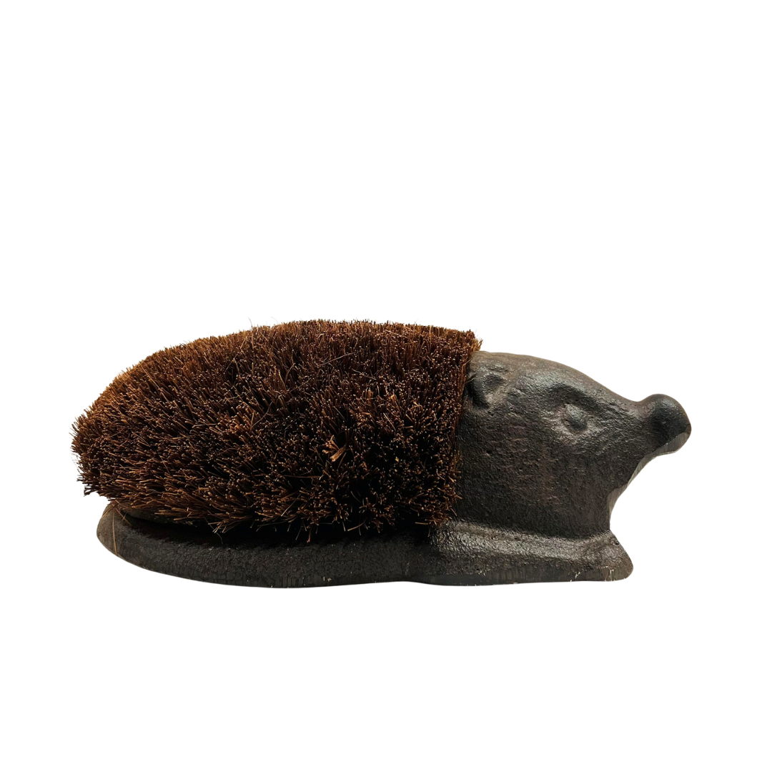 Cast Iron Hedgehog Shoe Brush
