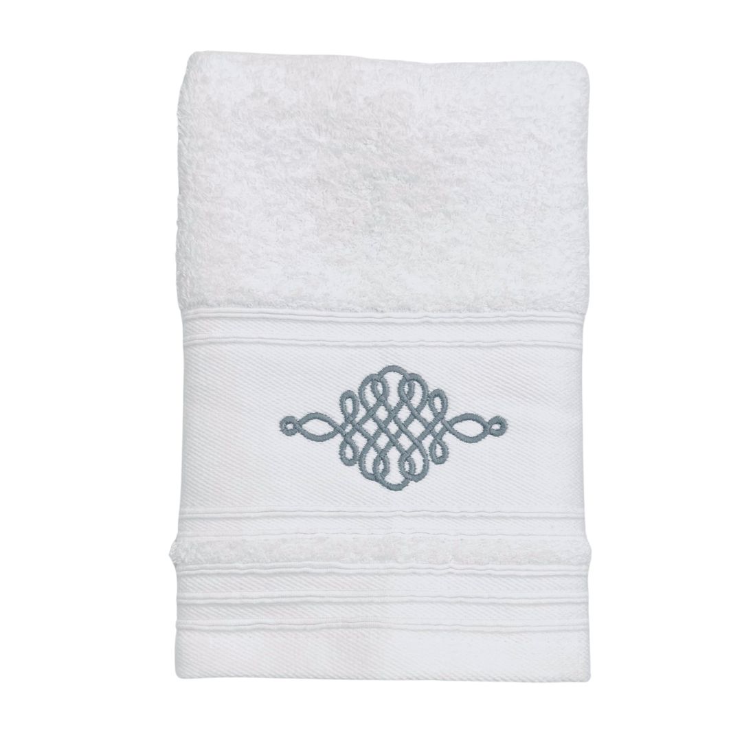 Hand Towel - Grey Monogram