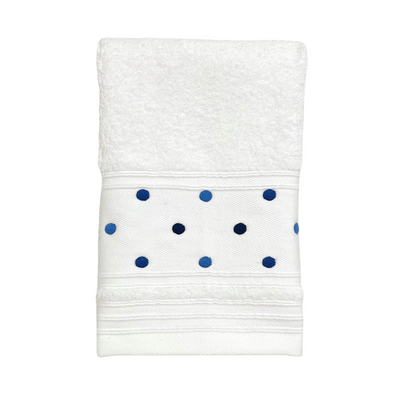 Hand Towel - Navy Dot