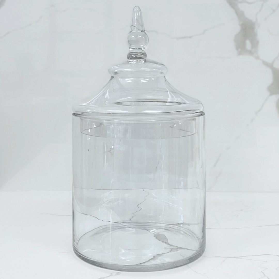 Glass Cylinder Jar with Lid