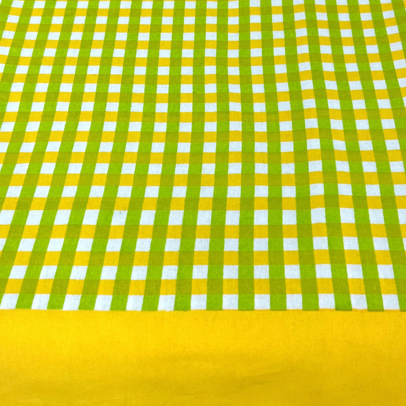 Check Table Cloth - Lime & Yellow