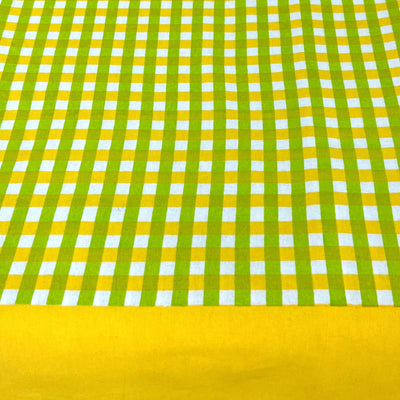 Check Table Cloth - Lime & Yellow