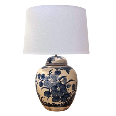 Ceramic Lamp Base - Floral Medium #3 (available in-store only)