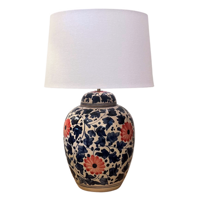 Ceramic Lamp Base - Floral Large #3 (available in-store only)
