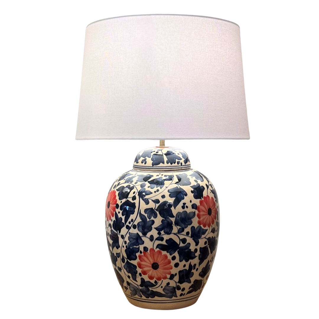 Ceramic Lamp Base - Floral Large #3 (available in-store only)