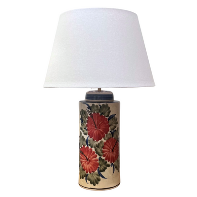 Ceramic Lamp Base - Floral Straight #5 (available in-store Only)