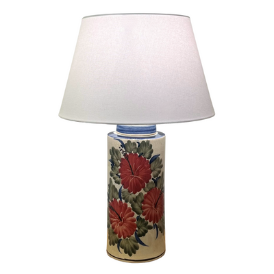 Ceramic Lamp Base - Floral Straight #5 (available in-store Only)