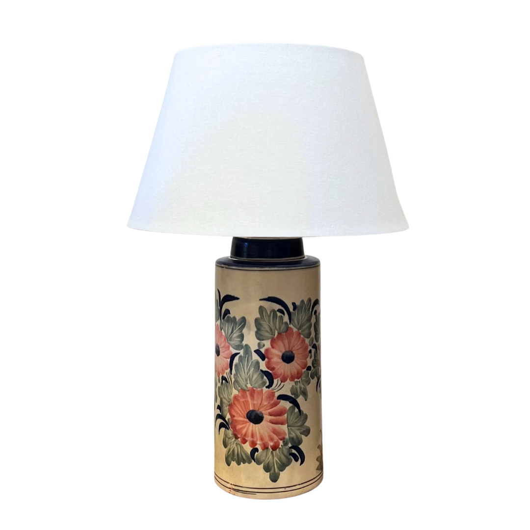 Ceramic Lamp Base - Floral Straight #8 (available in-store only)