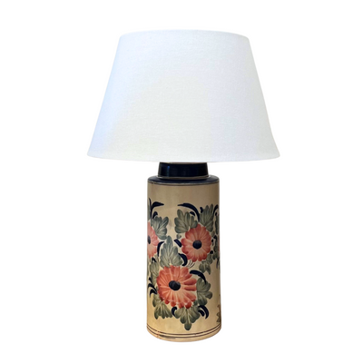 Ceramic Lamp Base - Floral Straight #8 (available in-store only)