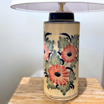 Ceramic Lamp Base - Floral Straight #8 (available in-store only)