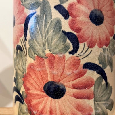 Ceramic Lamp Base - Floral Straight #8 (available in-store only)