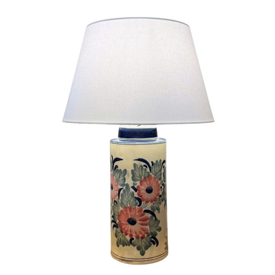 Ceramic Lamp Base - Floral Straight #8 (available in-store only)