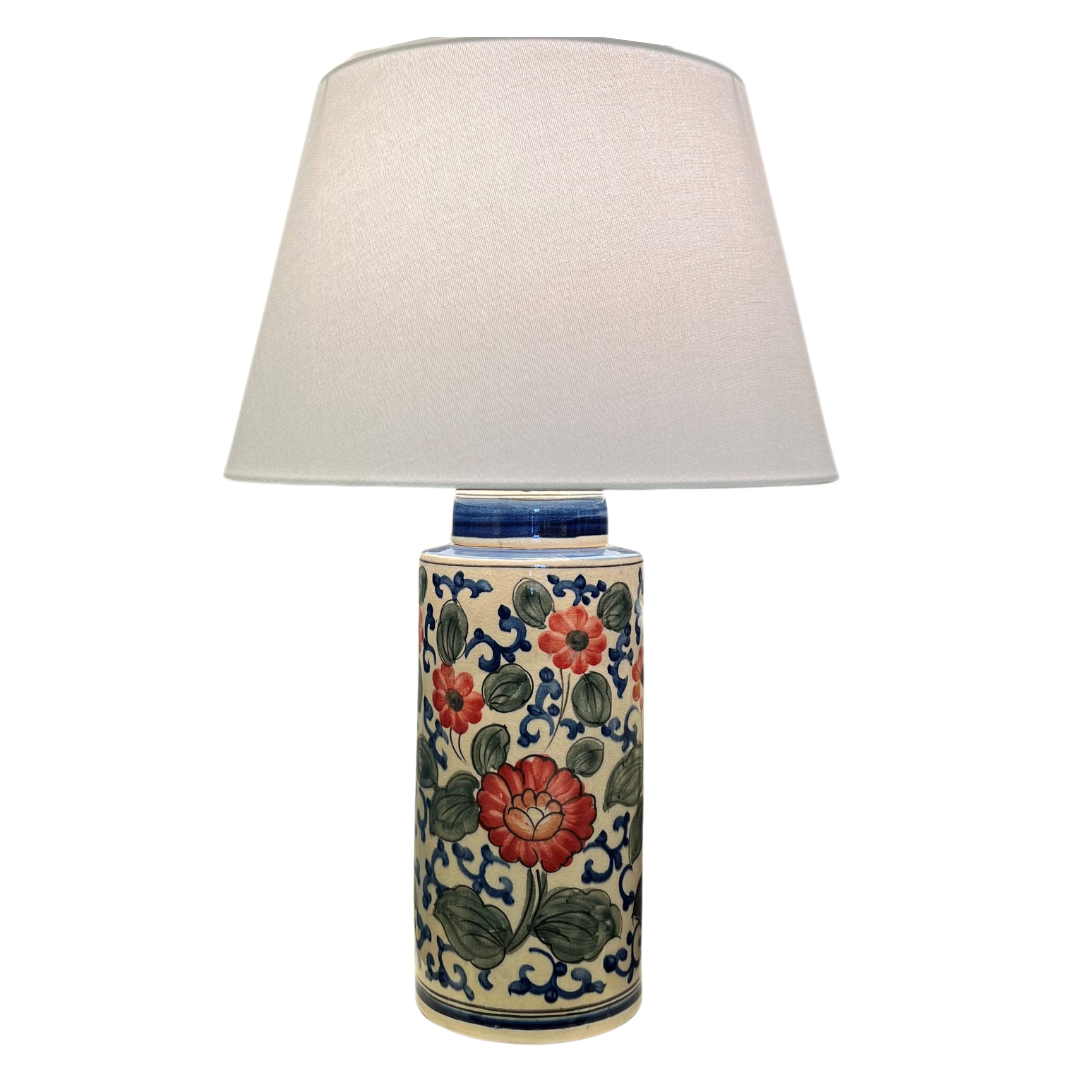 Ceramic Lamp Base - Floral #7 (Instore Only)