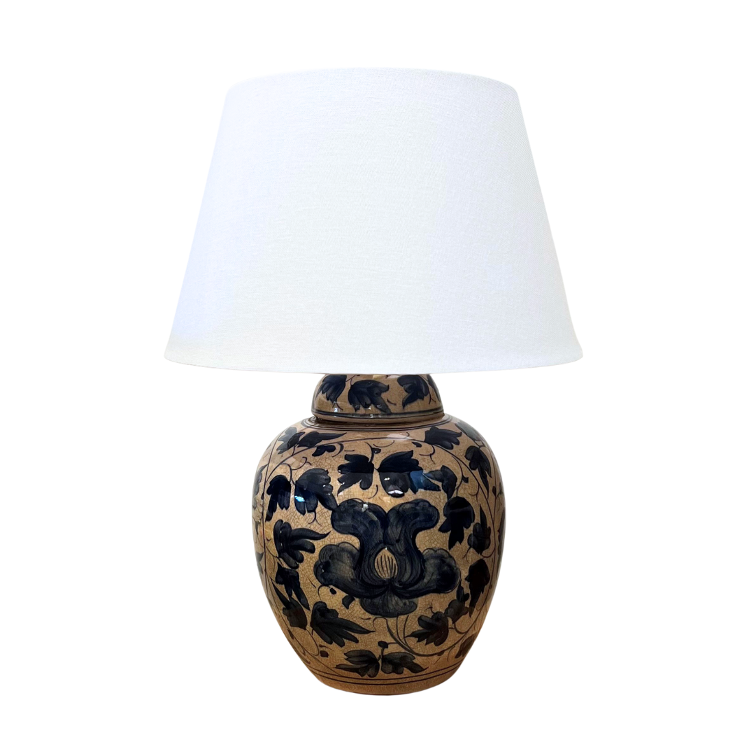 Ceramic Lamp Base - Floral Medium #2 (available in-store only)