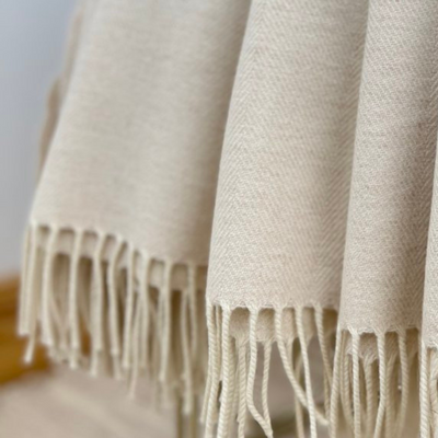 Lambswool Throw - Linen