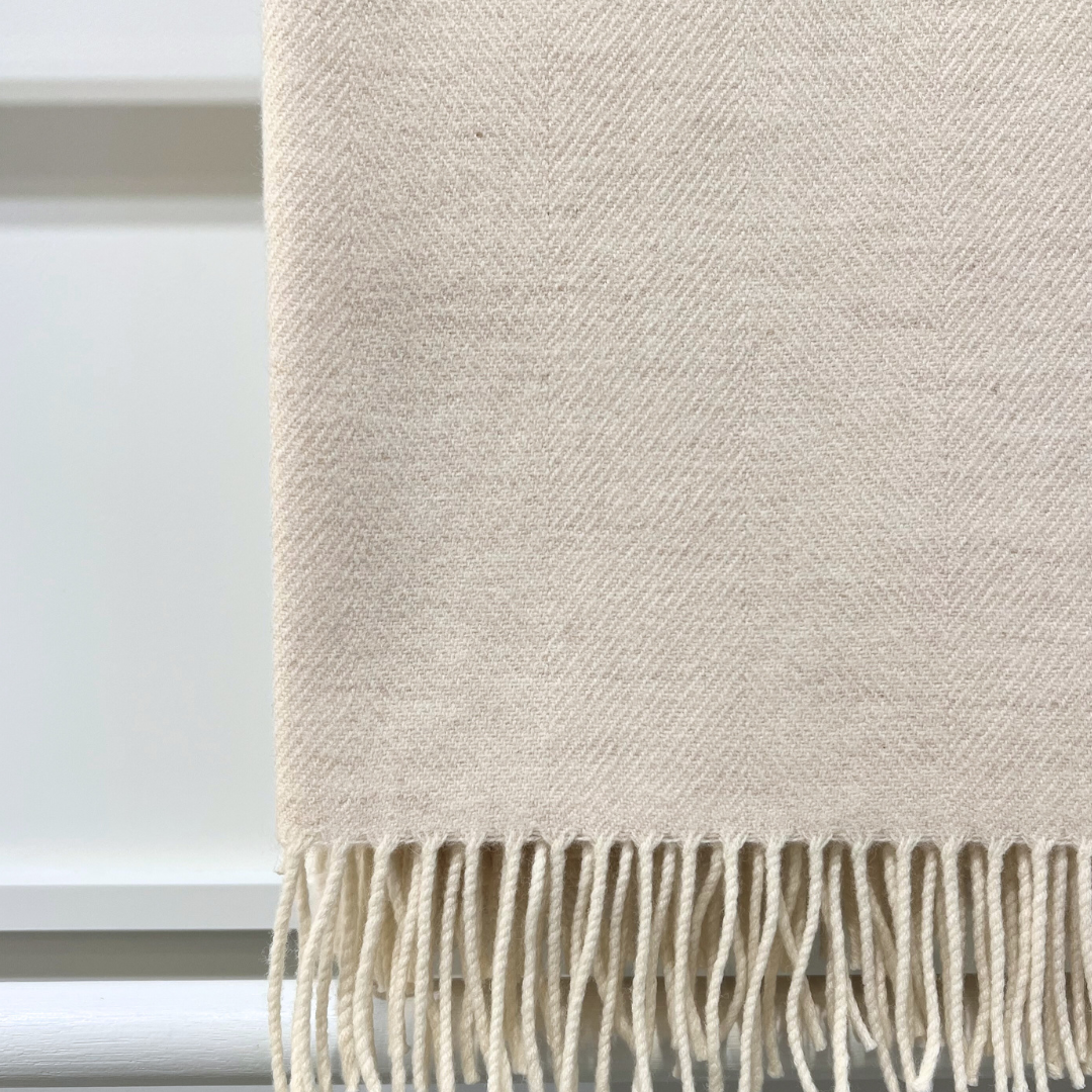 Lambswool Throw - Linen