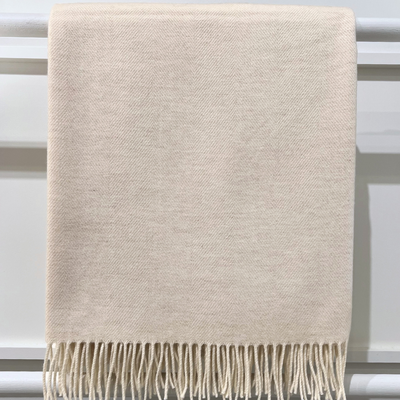 Lambswool Throw - Linen