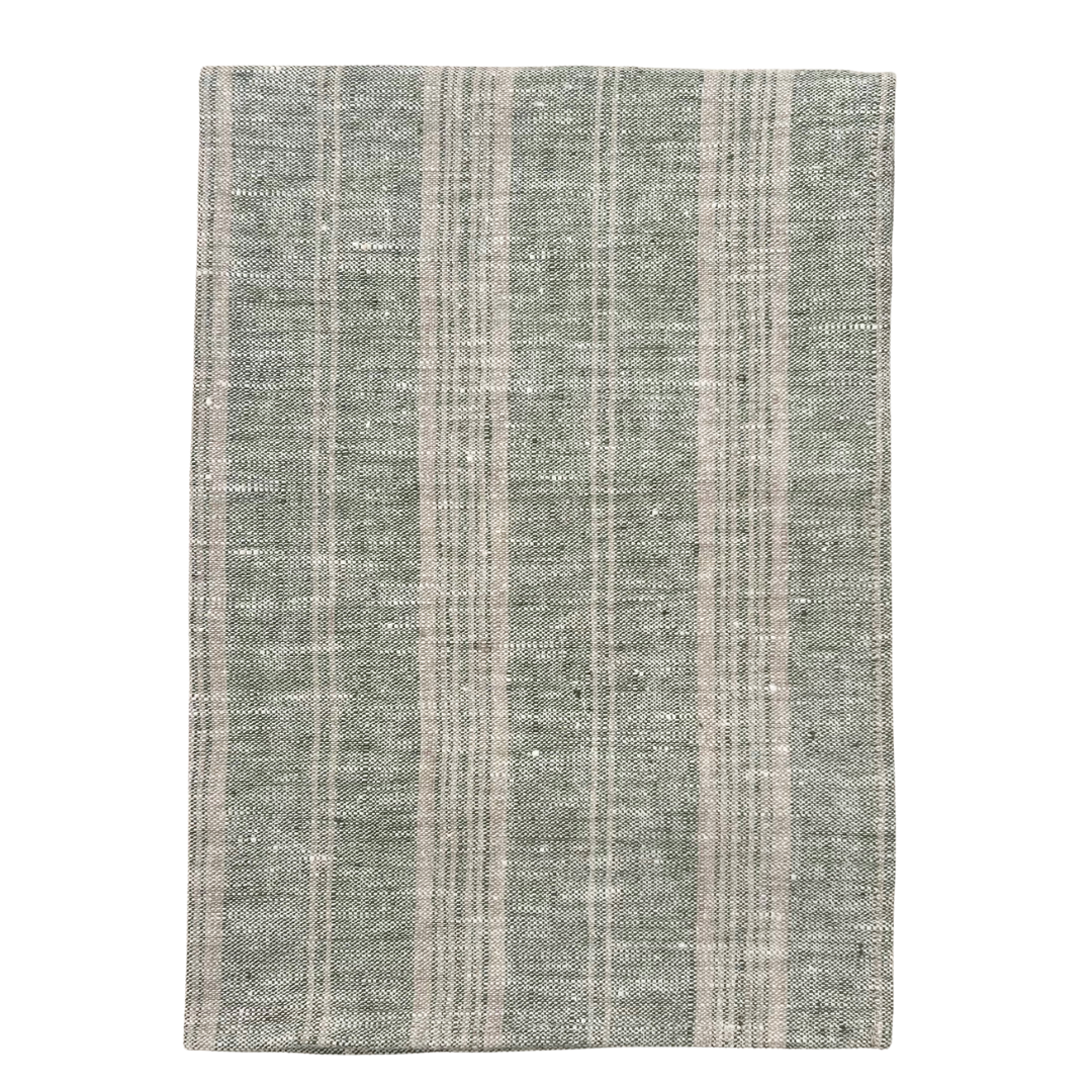 Linen Tea Towel - Forest Green