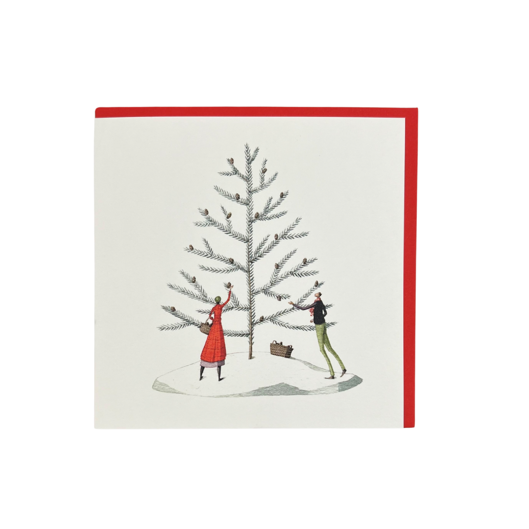 Christmas Card - Couple with Fir Tree