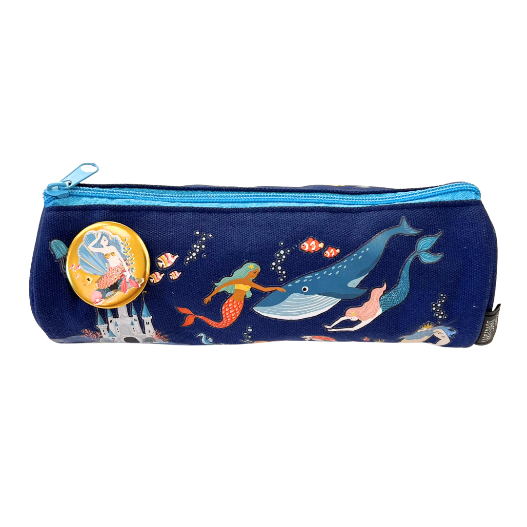 Canvas Pencil Case - Mermaids